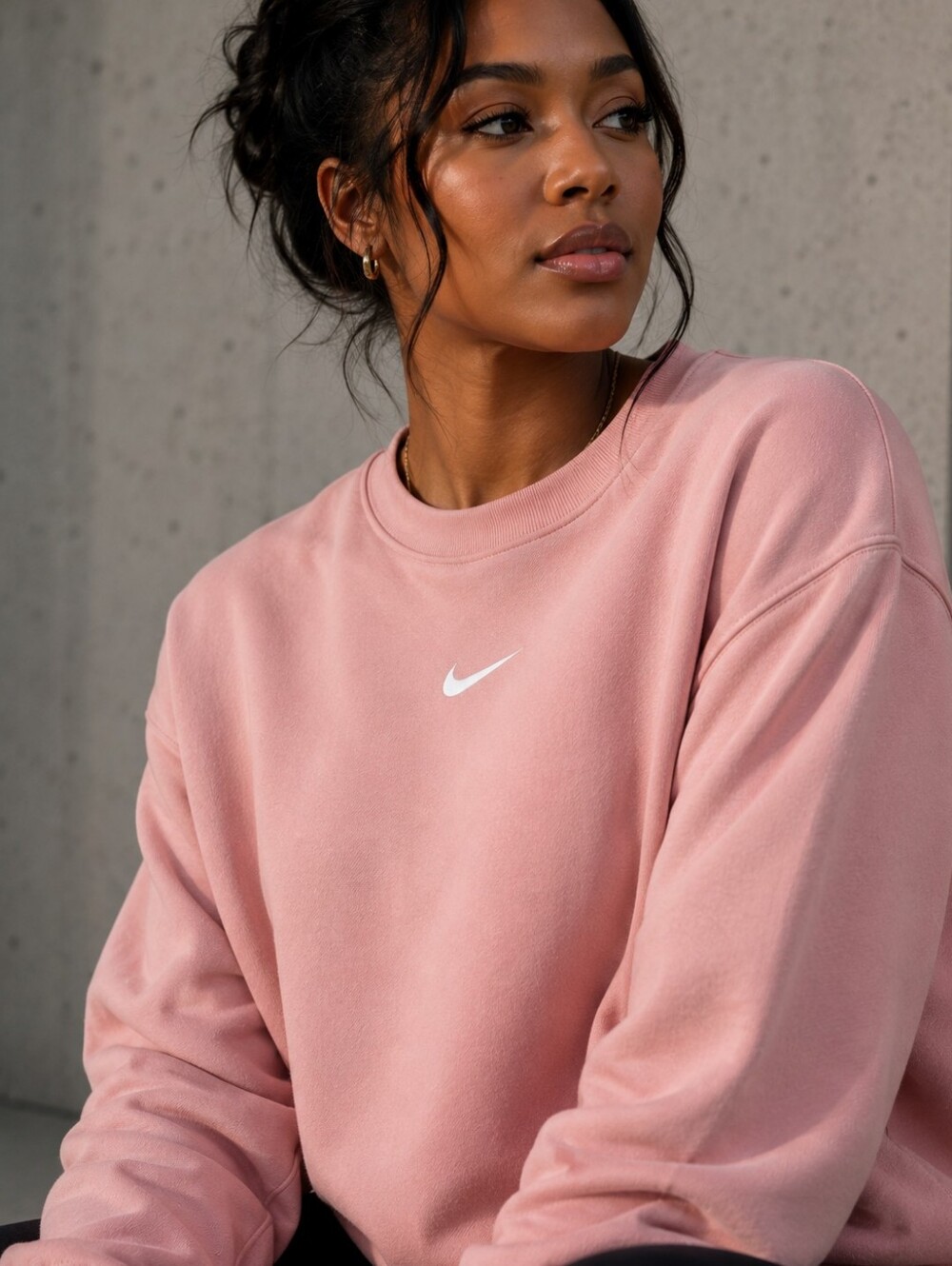 🌸 Nike Dri-FIT Blush Pink Sweatshirt | XL |
